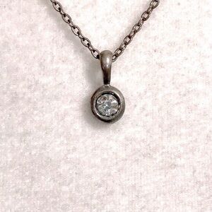 Crystal Solitaire Pendant Necklace Minimalist Modern Chic Vibe